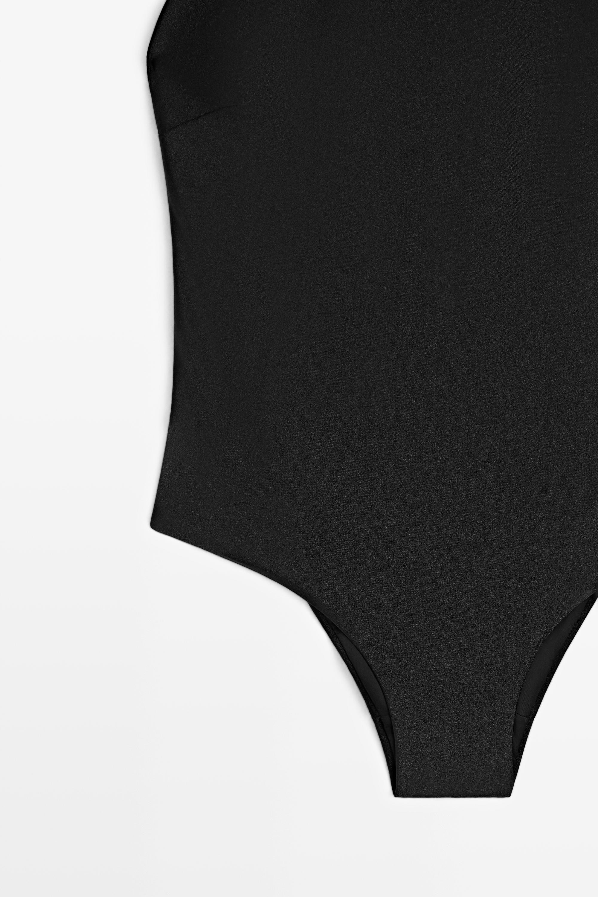Shimmery halter swimsuit